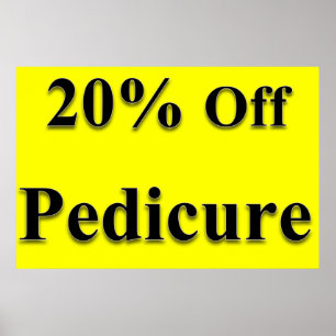 Salong Barber shop posters 20% rabatt Pedikyr Gul