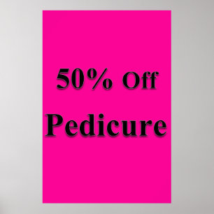 Salong Barber shop posters 50% rabatt Pedikyr Rosa