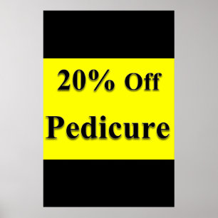 Salong Barber Shop Reklamblad Combo 20% rabatt Ped Poster