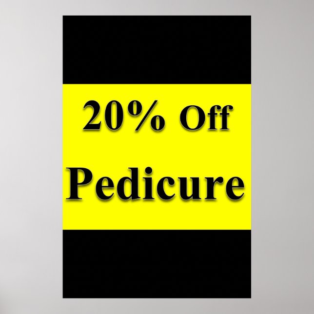 Salong Barber Shop Reklamblad Combo 20% rabatt Ped Poster (Framsidan)