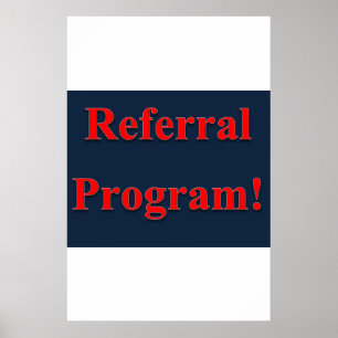 Salong Barber Shop Reklamblad Referral Program Poster