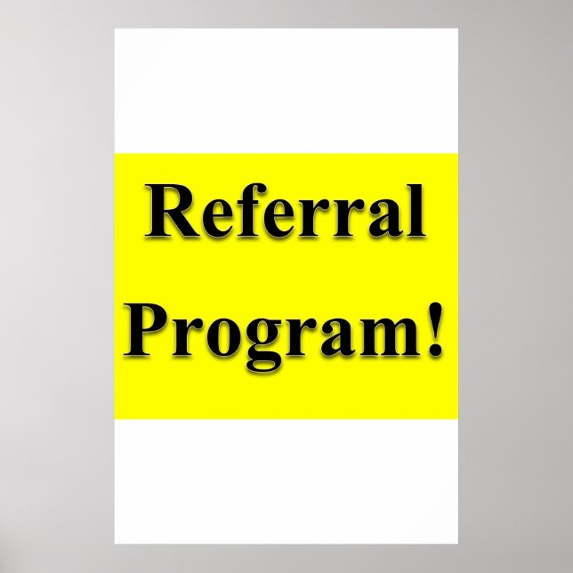 Salong Barberaffär Affischer Referral Program (Framsidan)