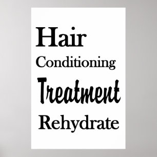 Salong Barberaffisch Konditionering Rehydrering Poster