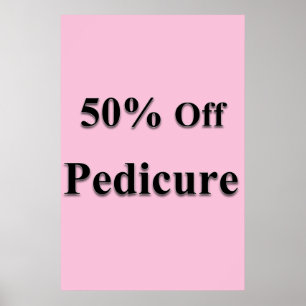 Salong Barbershop Affischer 50% rabatt Pedicure Ro