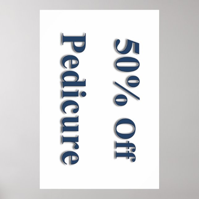Salong Barbershop Affischer 50% rabatt Pedikyr (Framsidan)