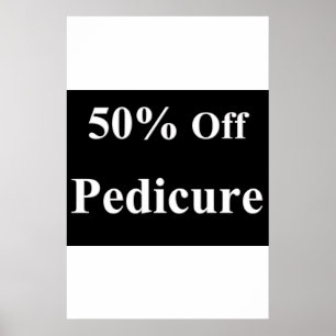 Salong Barbershop Affischer 50% rabatt Pedikyr