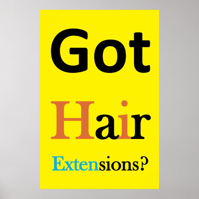 Salong Barbershop Affischer Har Hårförlängningar? (Framsidan)