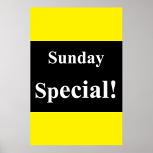 Salong Barbershop Affischer Sondag Special