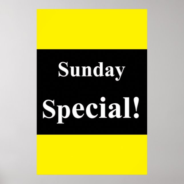 Salong Barbershop Affischer Sondag Special (Framsidan)