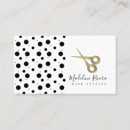 Salong Beauty Scissor Falskt Guld Visitkort