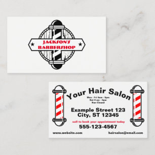 Salong för hår för barberareHairstylist Visitkort