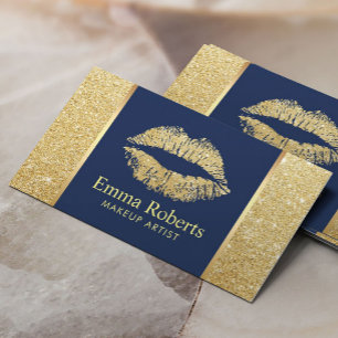 Salong för konstnär för Makeup för guld- Visitkort