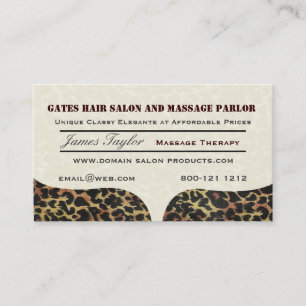Salong för Leopardtryckmassage Tidsbeställning Kort
