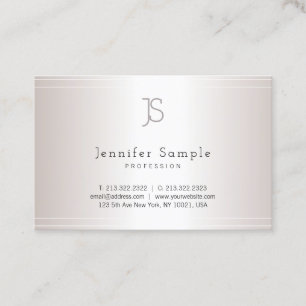 Salong för silver för idérik Monogrammall modern Visitkort