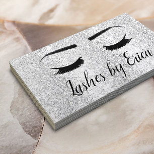 Salong för skönhet för glitter för silver för visitkort