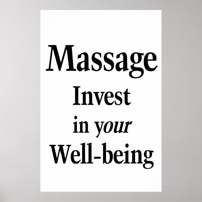 Salong Frisör Affischer Massage Välbefinnande (Framsidan)