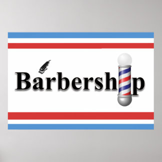 Salong Frisörskyltar Affischer Barberstol Klippmas