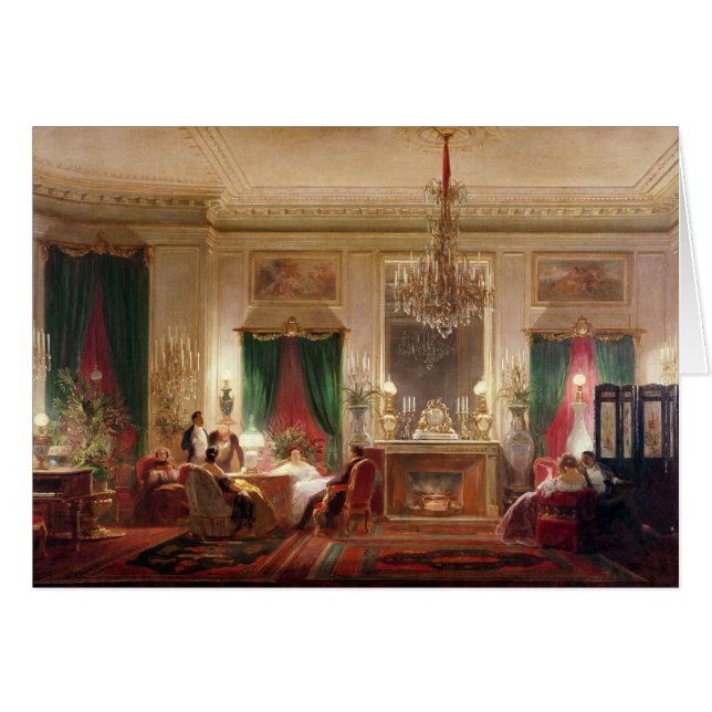 Salong hos prinsessan Mathilde Bonaparte Hälsningskort (Framsidan Horizontal)