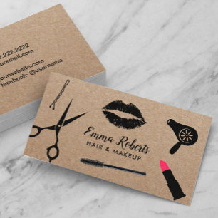 Salong lantliga Kraft för Makeupkonstnär & Visitkort