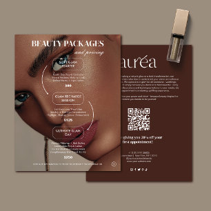 Salong Makeup Kampanjprissättning Reklamblad