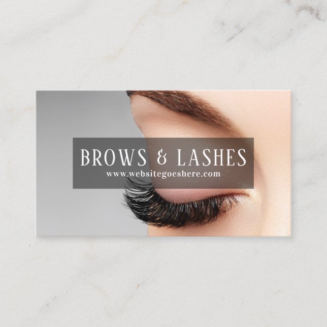Salong Microblading, Ögonbryn, Permanent Smink Visitkort (Framsida)