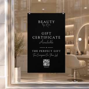 Salong Presentkort Promotionsaffisch med QR-kod Poster