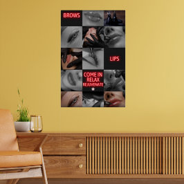 Salong Spa Ögonbryn Läppar Kom Inom Relaxera Föryn Poster