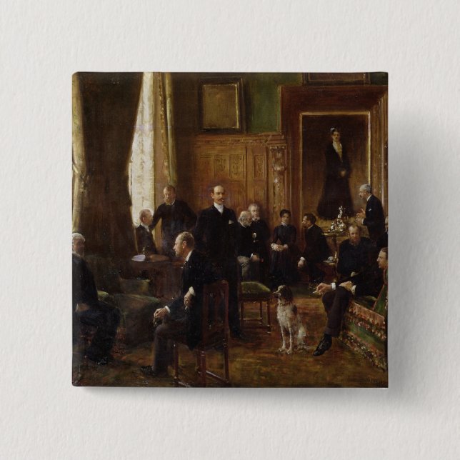 Salongen av countessen Potocka, 1887 Knapp (Framsida)