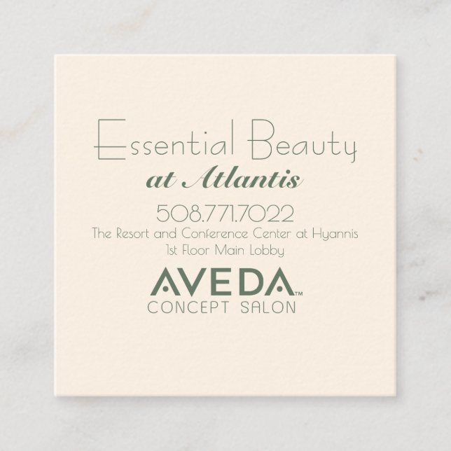 Salongen QR kodifierar visitkorten Fyrkantigt Visitkort (Framsida)