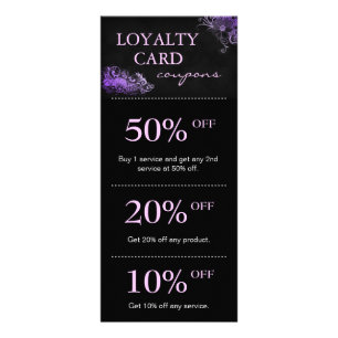 Salongmarknadsföring Cards purpurfärgad blommigt Reklamkort