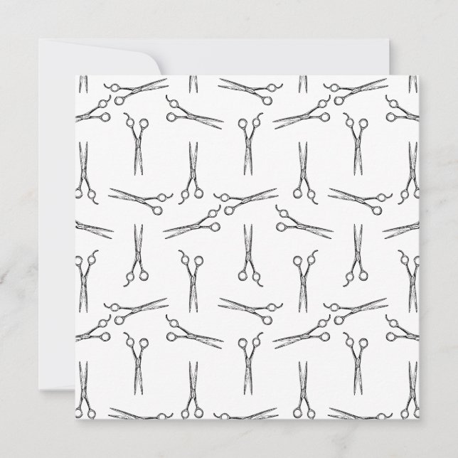 Salonsax Hairdresser Sheets ANPASSNINGSBAR BG FÄRG Inbjudningar (Framsida)