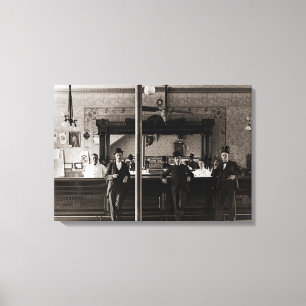 Saloon Pub Insida Manar Man Cave 1890's Photo pub Canvastryck