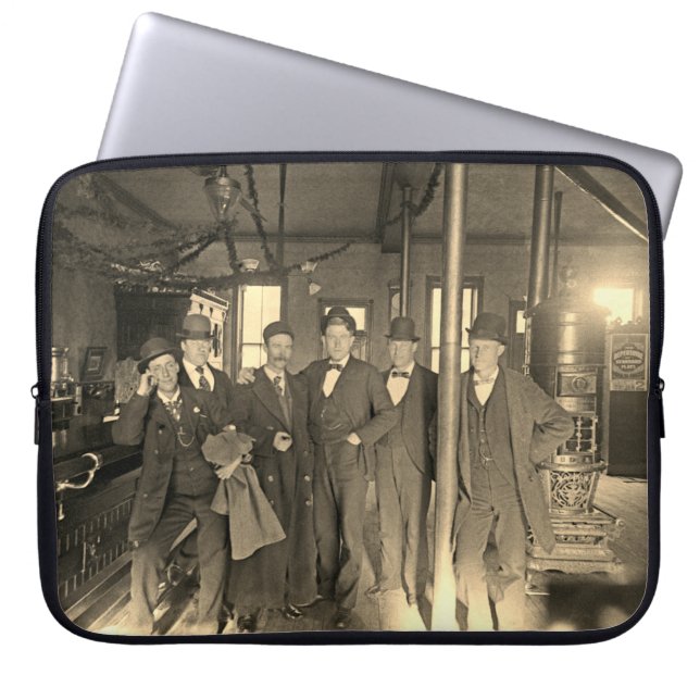 Saloon Pub Insida Manar Man Cave 1890's Photo pub Laptop Sleeve (Framsidan)