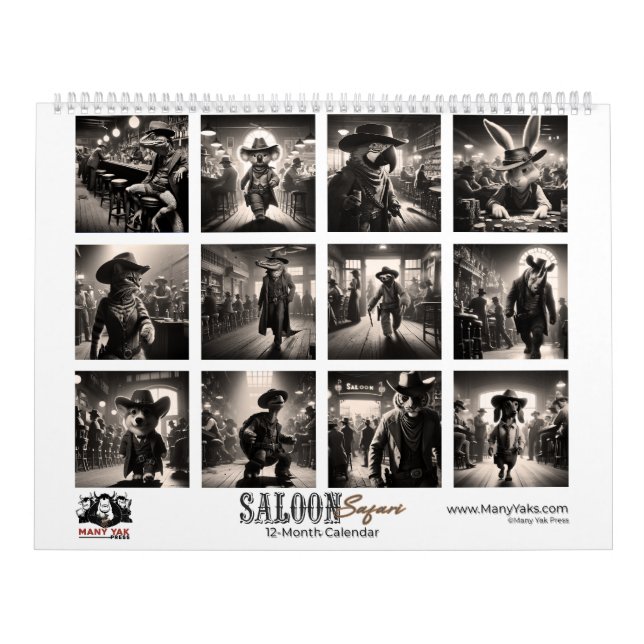 Saloon Safari Calendar Kalender (Omslag)