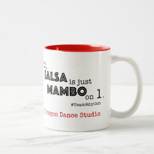 Salsa är bara mambo på 1 Roligt Ballroom-citat Två-Tonad Mugg