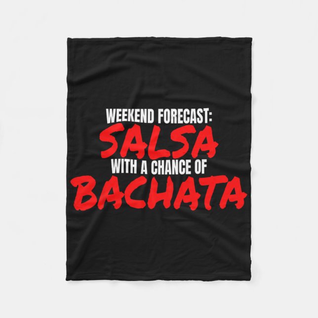 Salsa Bachata Dance Helg Prorecast Bachata Salsa Fleecefilt (Framsidan)