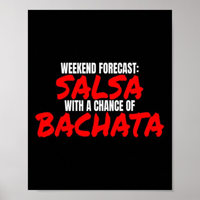 Salsa Bachata Dance Helg Prorecast Bachata Salsa Poster (Framsidan)