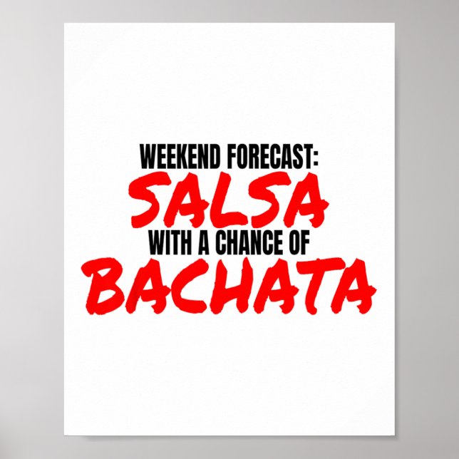 Salsa Bachata Dance Helg Prorecast Bachata Salsa Poster (Framsidan)