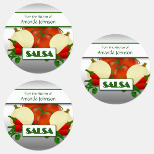 Salsa Canning Anpassningsbar Food Label Klistermärke