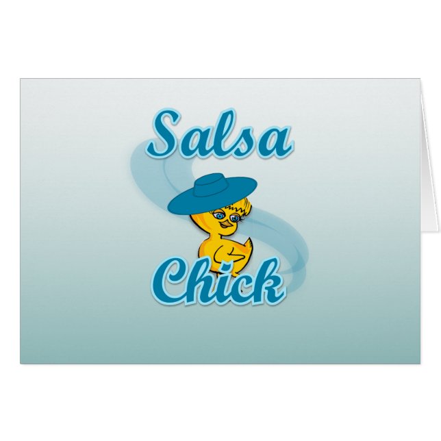 Salsa-Chick nr 3 Hälsningskort (Framsidan Horizontal)