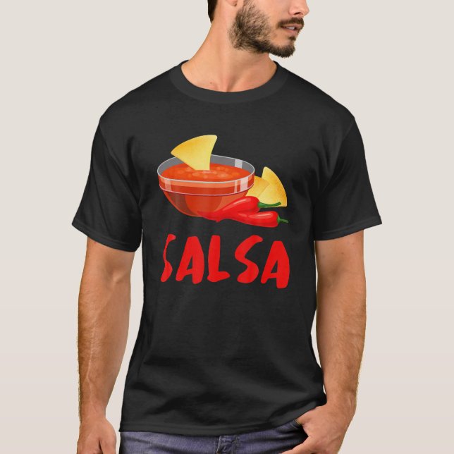Salsa Chip Halloween Par Costume Matching T Shirt (Framsida)