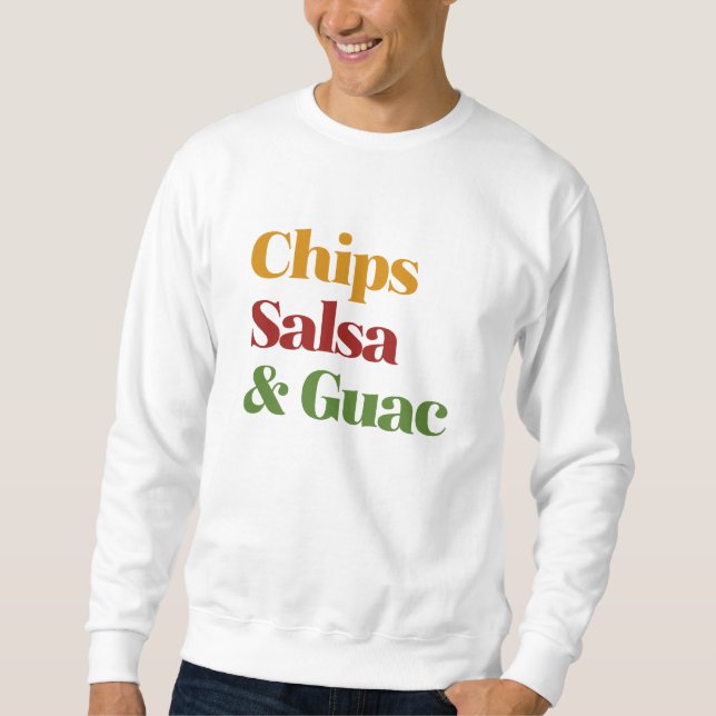 Salsa Chip och Guac Lång Ärmad Tröja (Framsida)