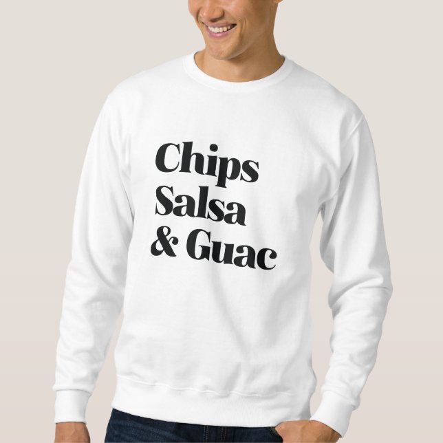 Salsa Chip och Guac Lång Ärmad Tröja (Framsida)
