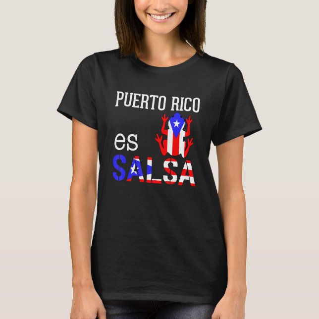 Salsa Coqui Puerto Rico Boricua Puerto Rican Pr Sa T Shirt (Framsida)