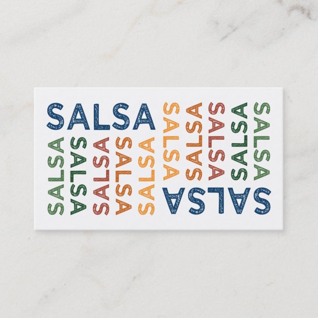 Salsa Cute Colorful Visitkort (Framsida)