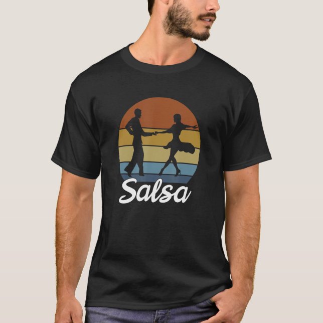 Salsa Dance Dancing Music Practice Latin 5 T Shirt (Framsida)