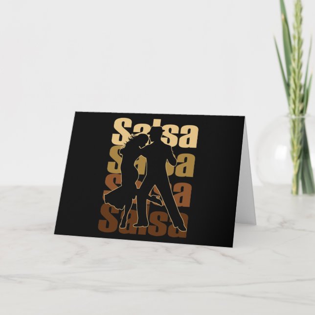 Salsa Dance for a Latin Music Dance Salsa Kort (Framsida)