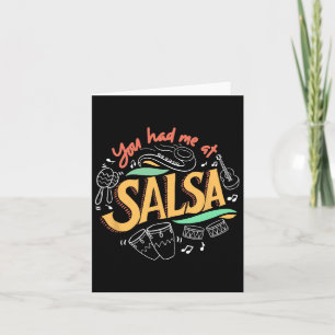 Salsa Dance Kärlek Salsa Dance Dancer Gifts Dancin Kort