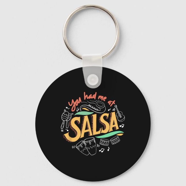 Salsa Dance Kärlek Salsa Dance Dancer Gifts Dancin Nyckelring (Framsida)