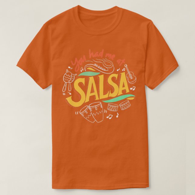 Salsa Dance Kärlek Salsa Dance Dancer Gifts Dancin T Shirt (Design framsida)